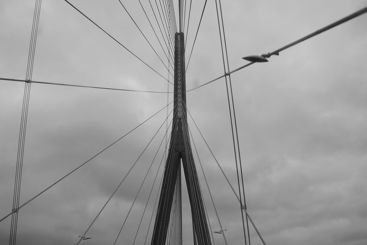 Image - bridge normandy france cables