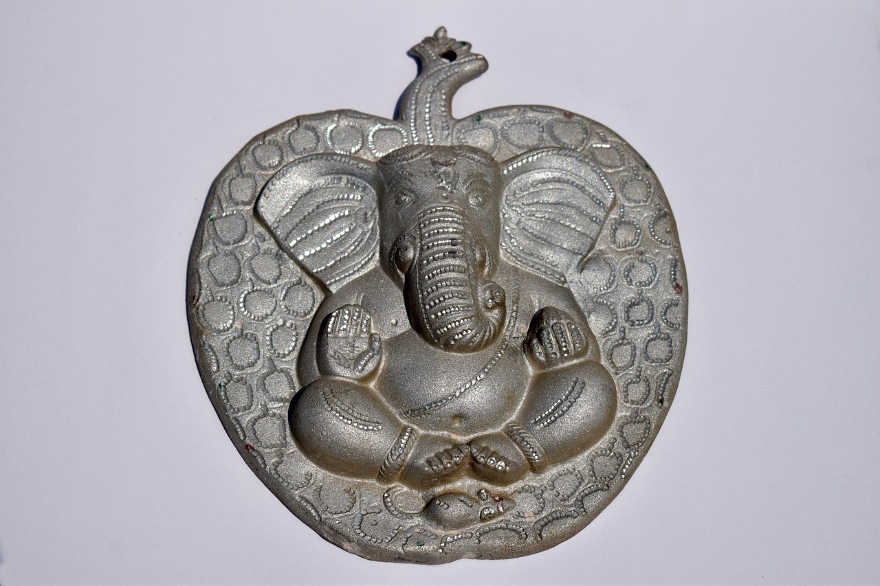 Image - ganesh ganesha silver wall hanging