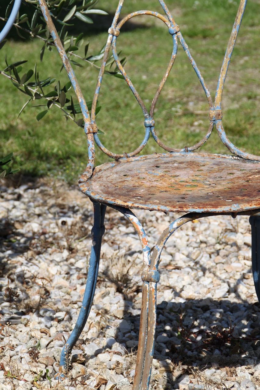 Image - chair old metal chair chair garden