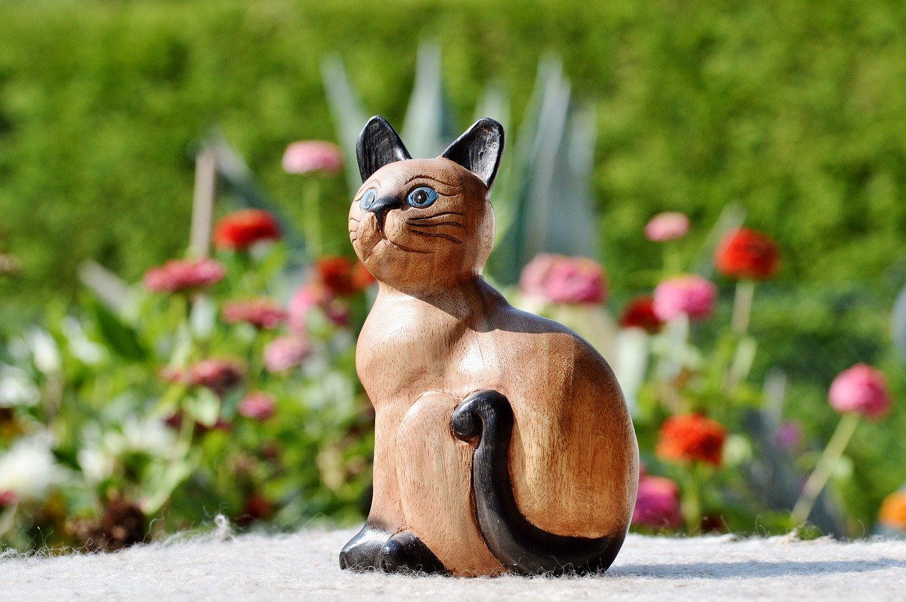 Image - cat wood cat deco decoration bird