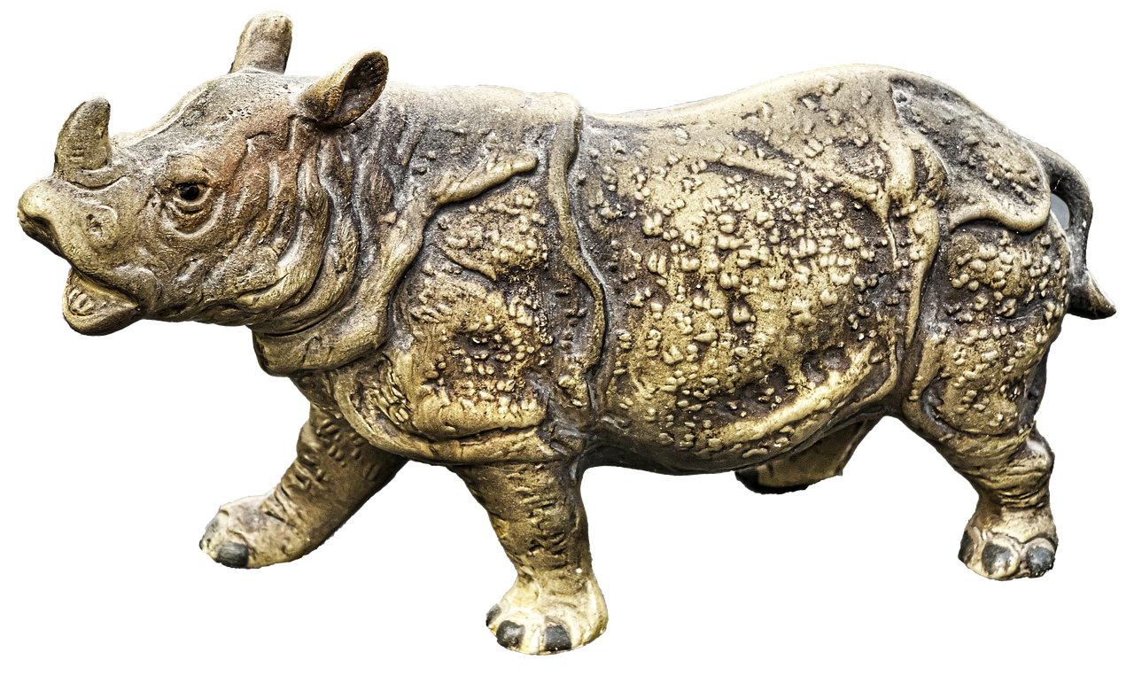 Image - rhino figure ceramic animal figure
