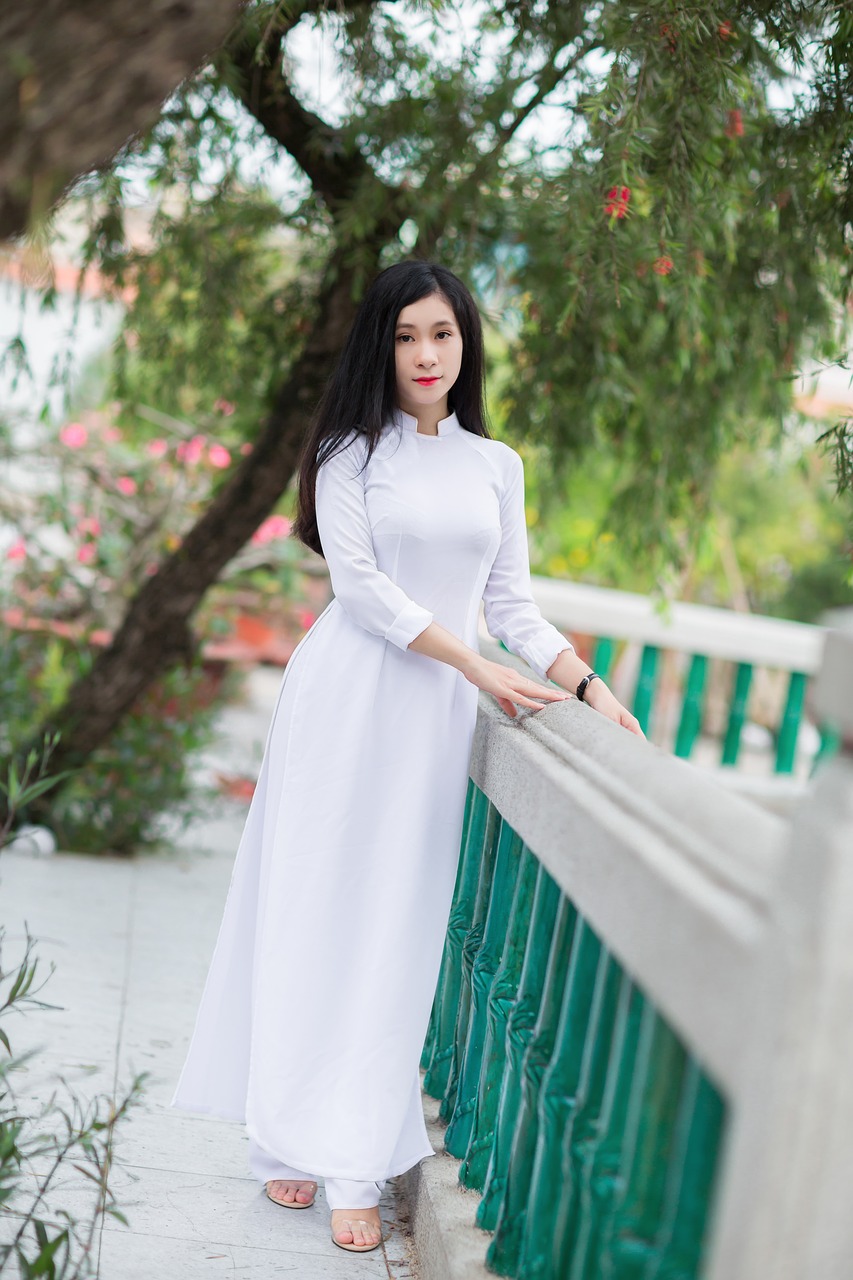 Image - áo dài white girl portrait