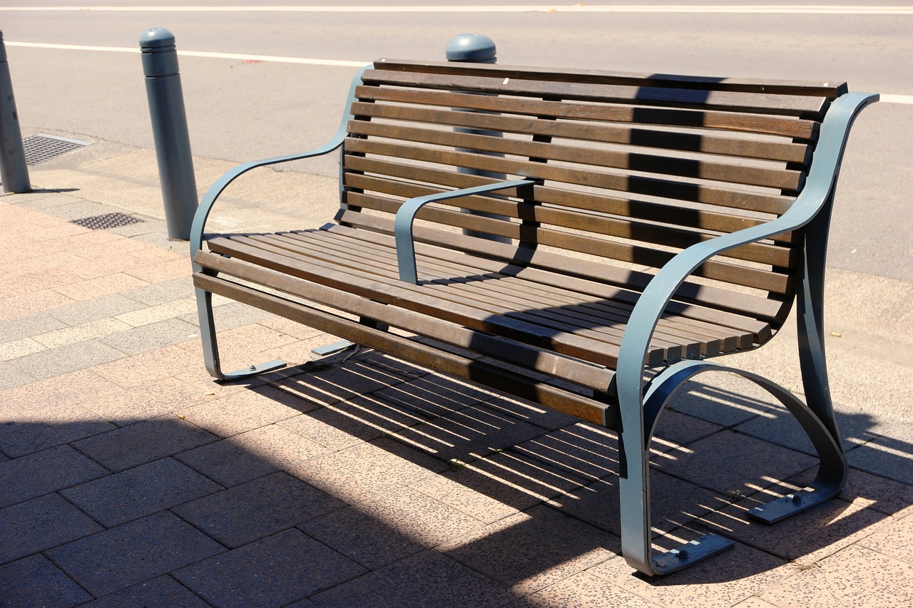 Image - bench sidewalk chair seat outdoor