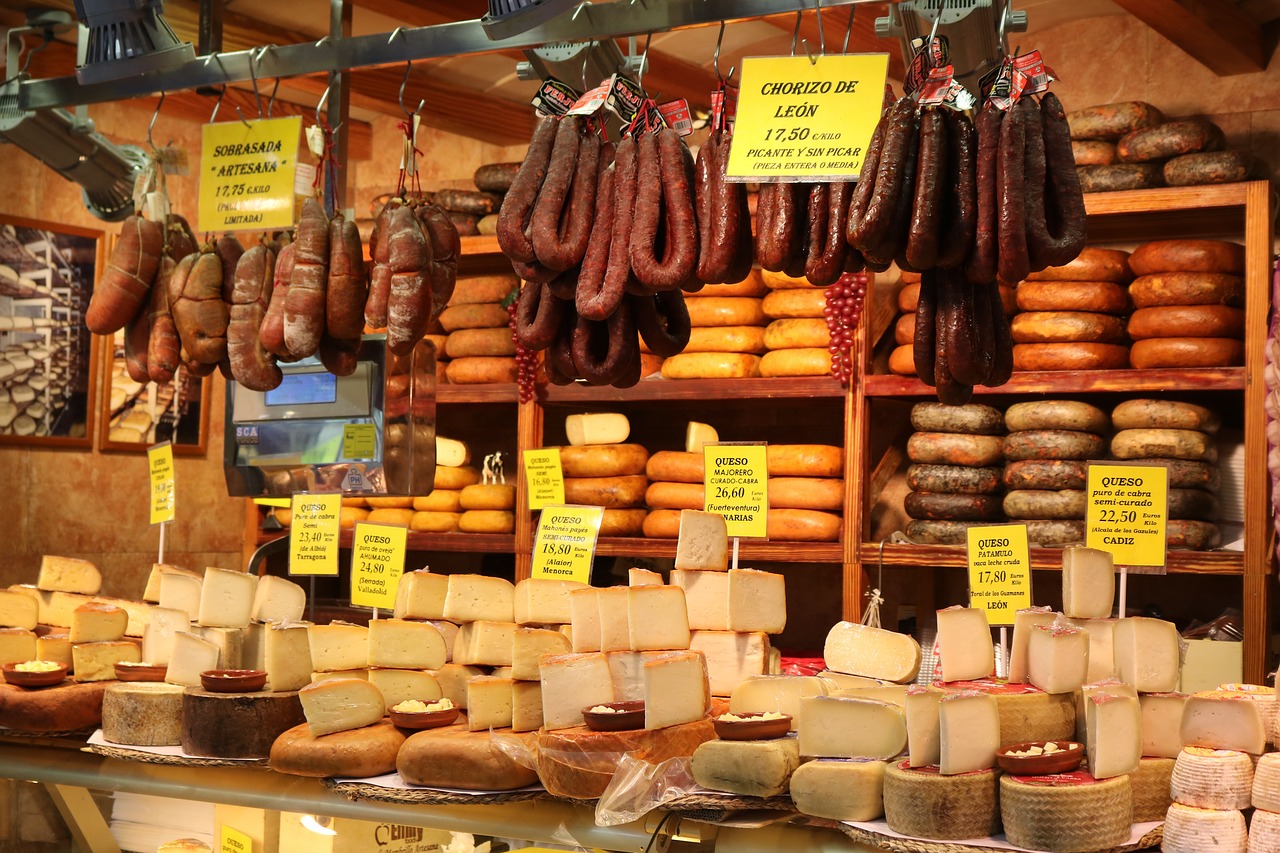 Image - cheese sausage ham market hall