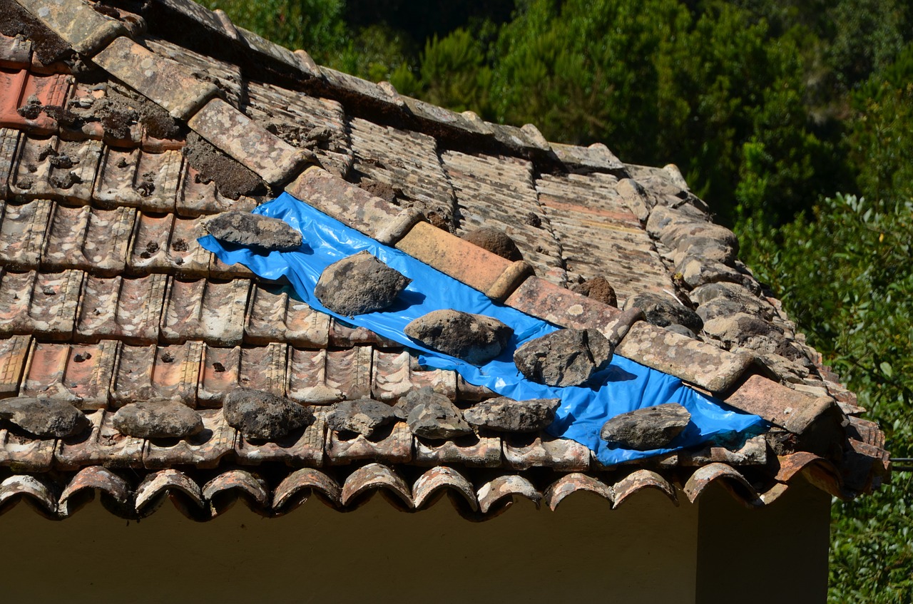 Image - patched roof brick roofs fireplace