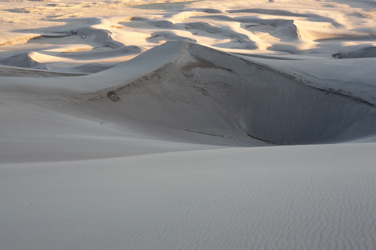 Image - desert dunes sunset sand stillness