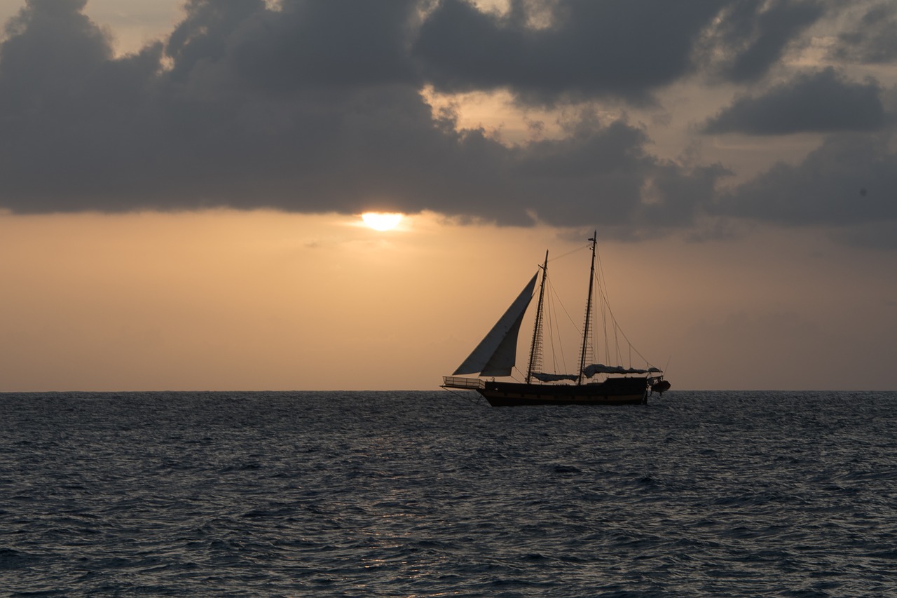 Image - cayman island sunset sea