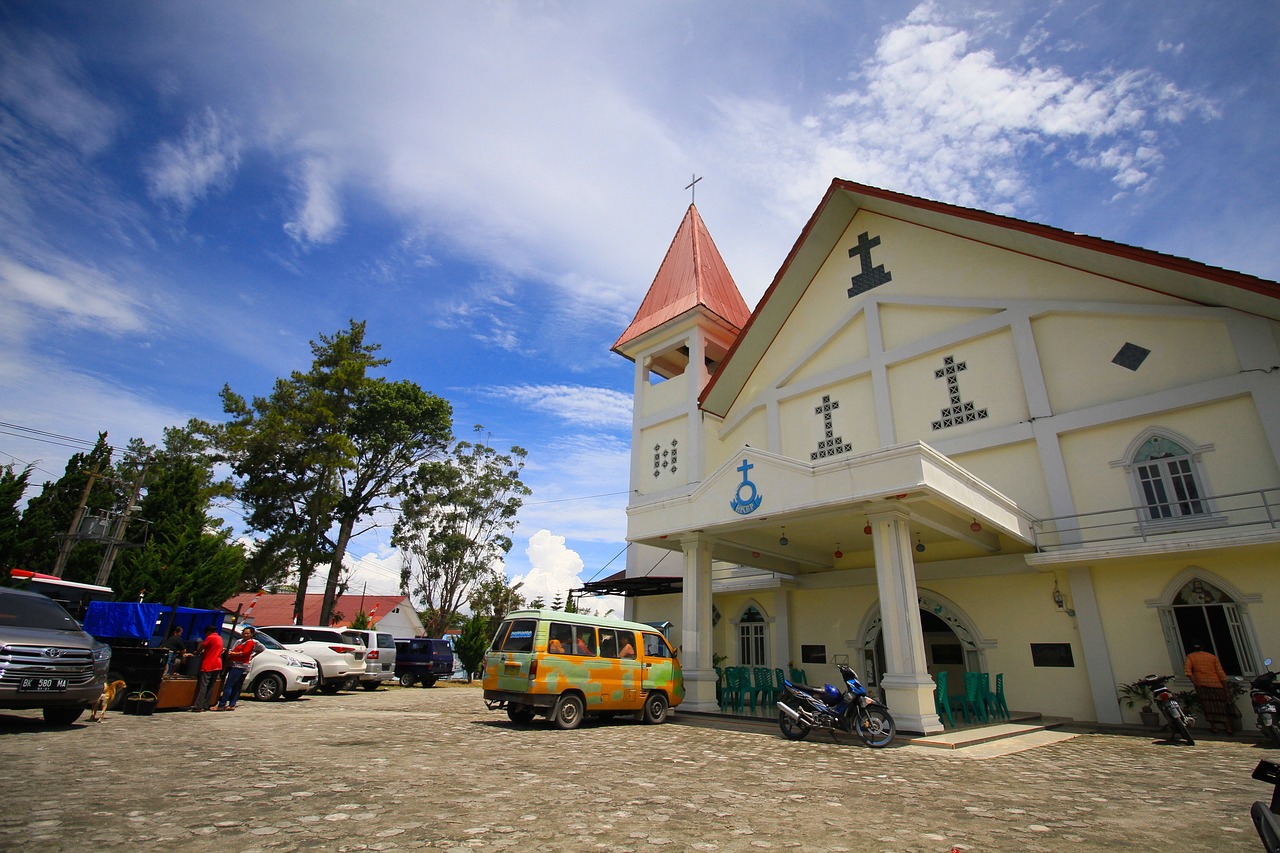 Image - church samosir toba asia blue