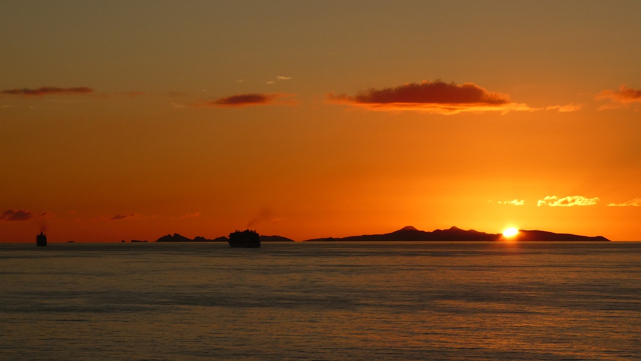 Image - caribbean sun mood sunset nature