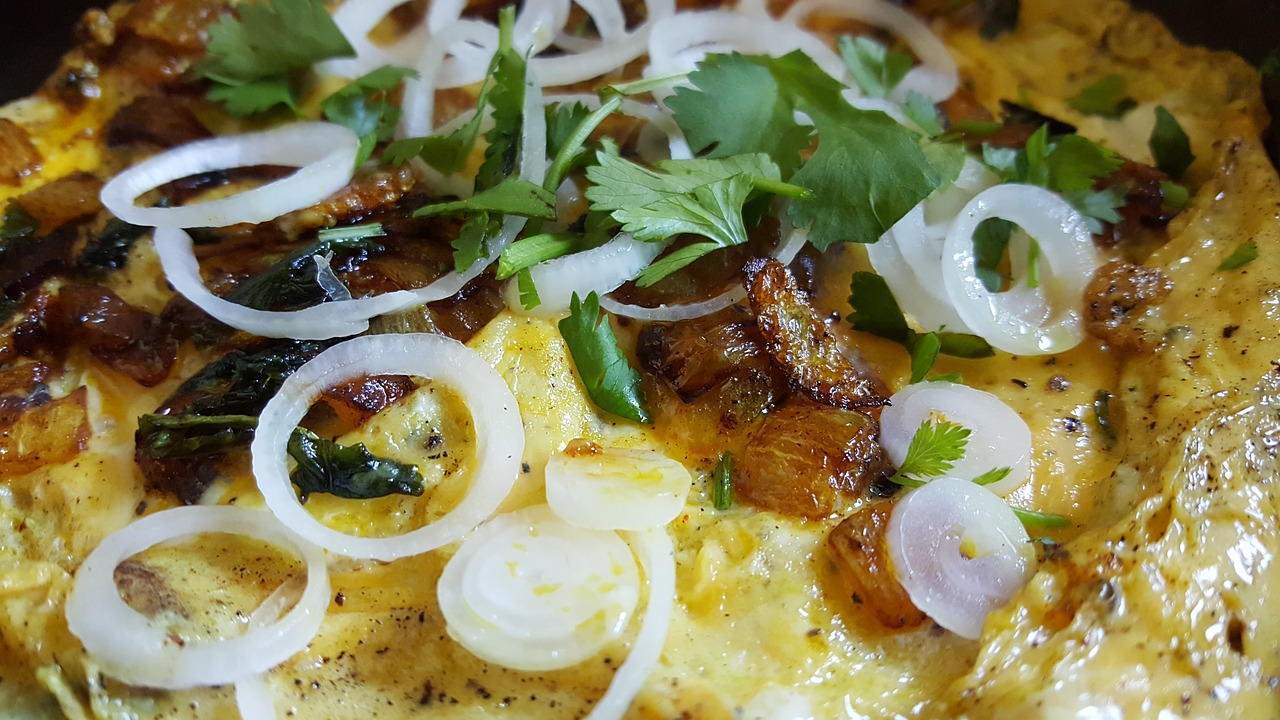 Image - food onion slices coriander leafs