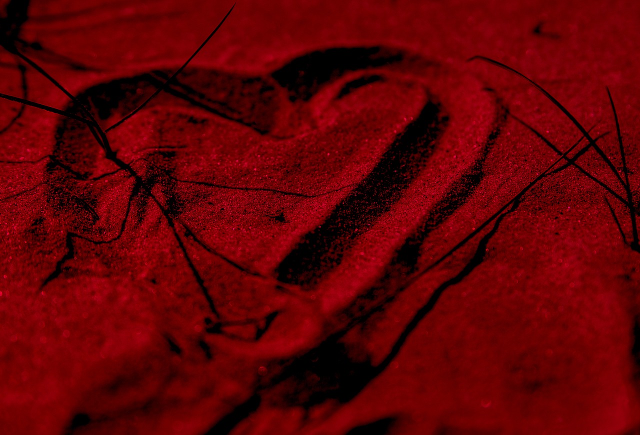 Image - heart love background sand