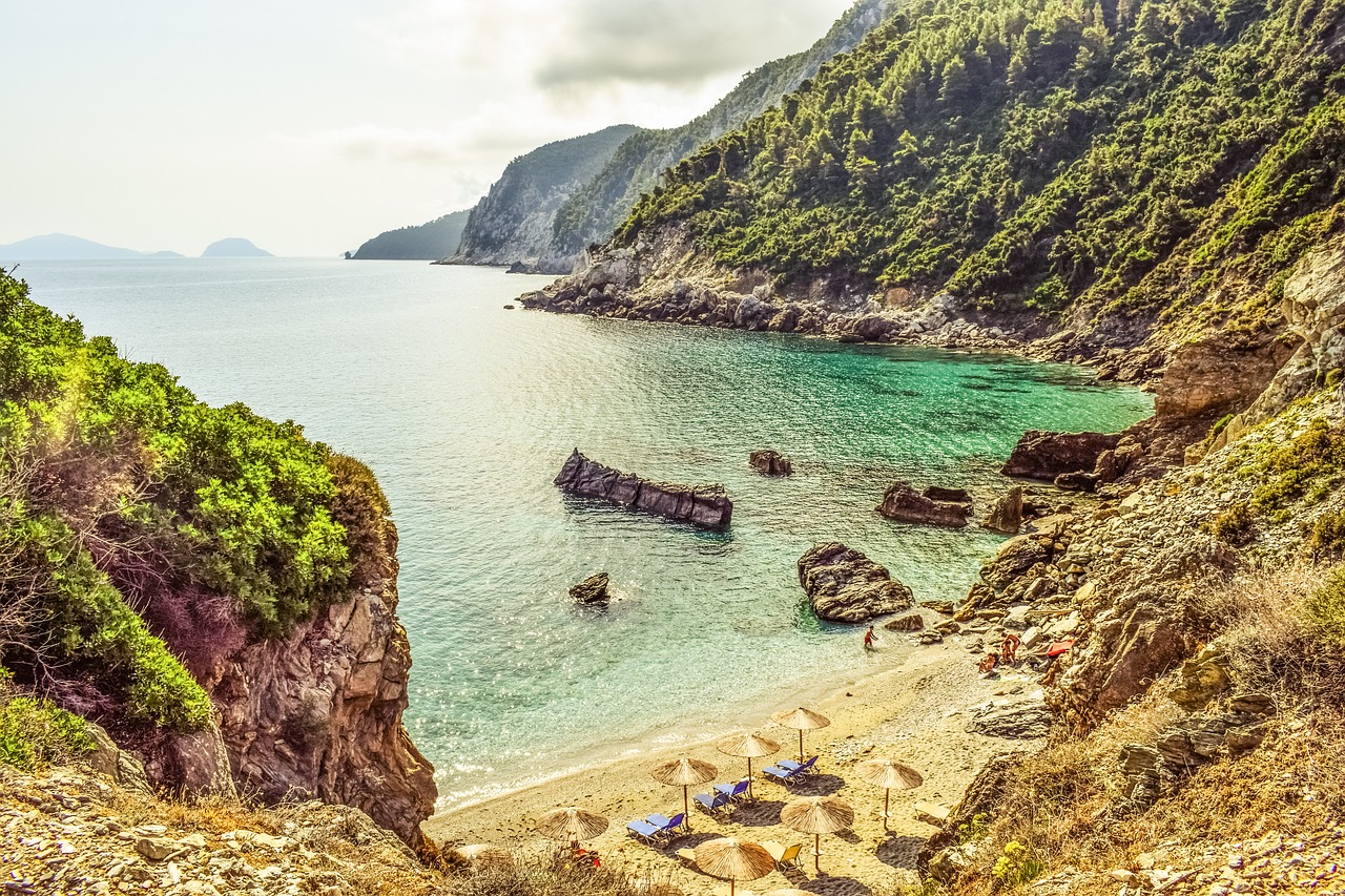 Image - greece skopelos beach coast nature