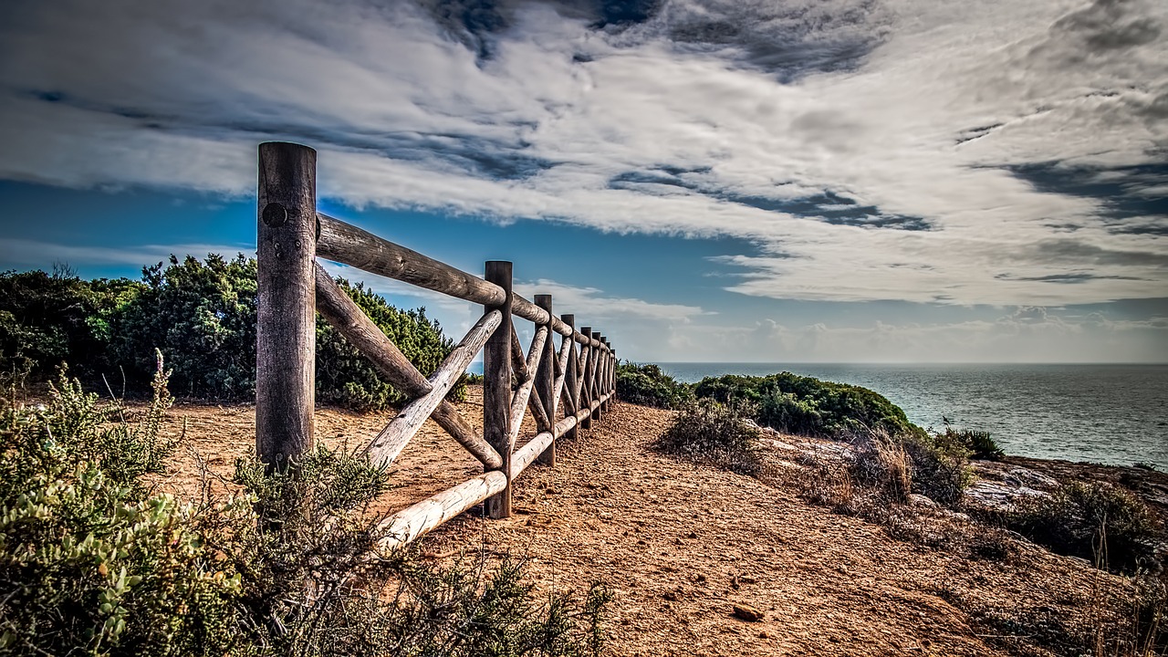 Image - fence seaside ocean coast scenic