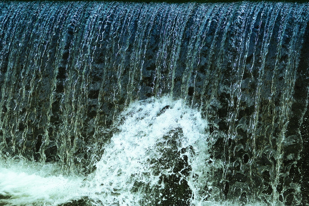 Image - lock waterfall liquid running water