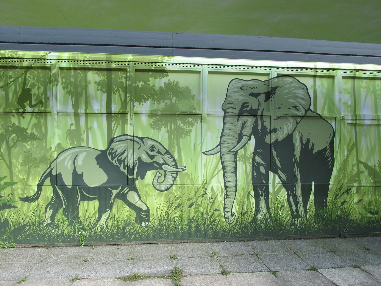 Image - elephant wall art wall zoo berlin