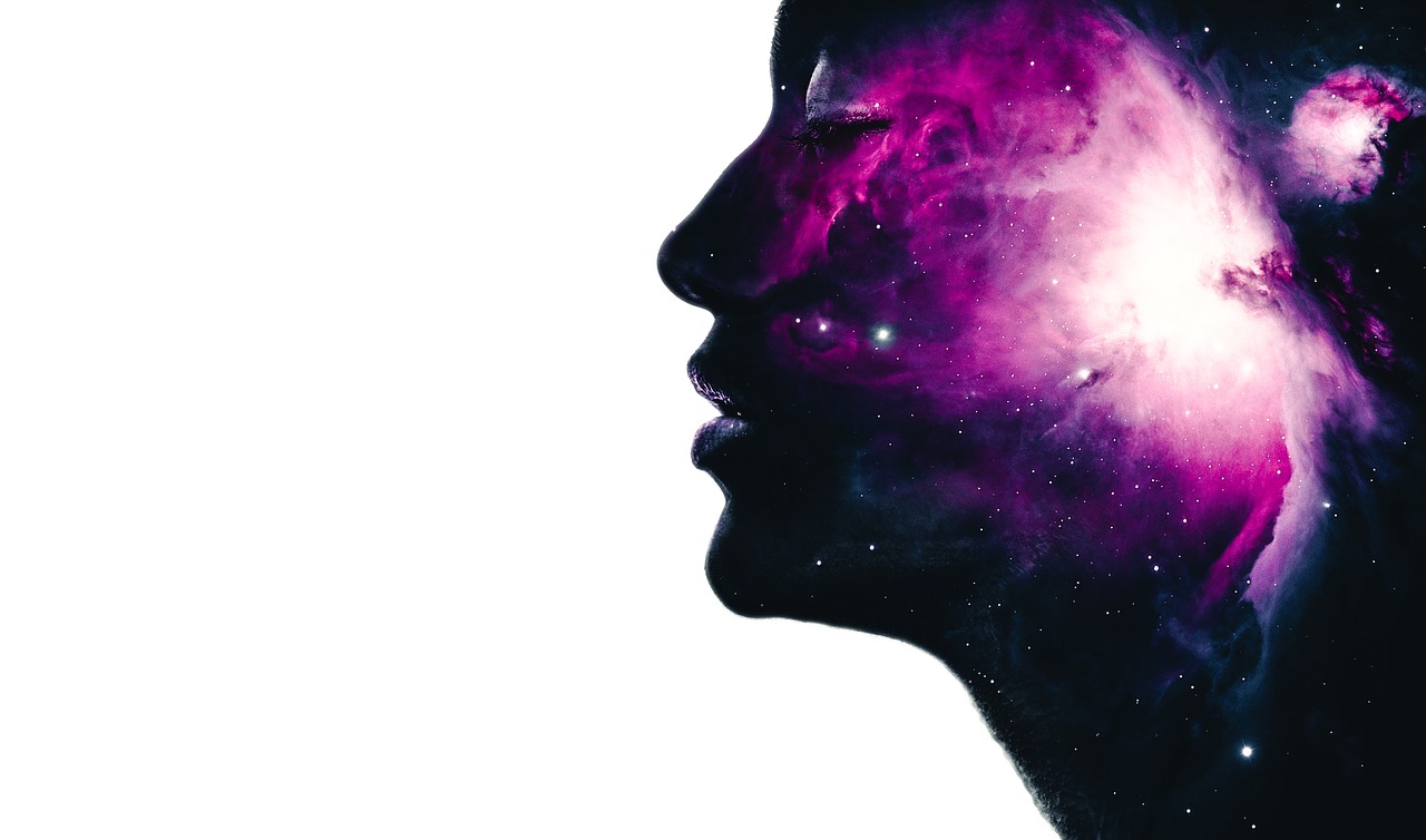 Image - universe galaxy portrait double