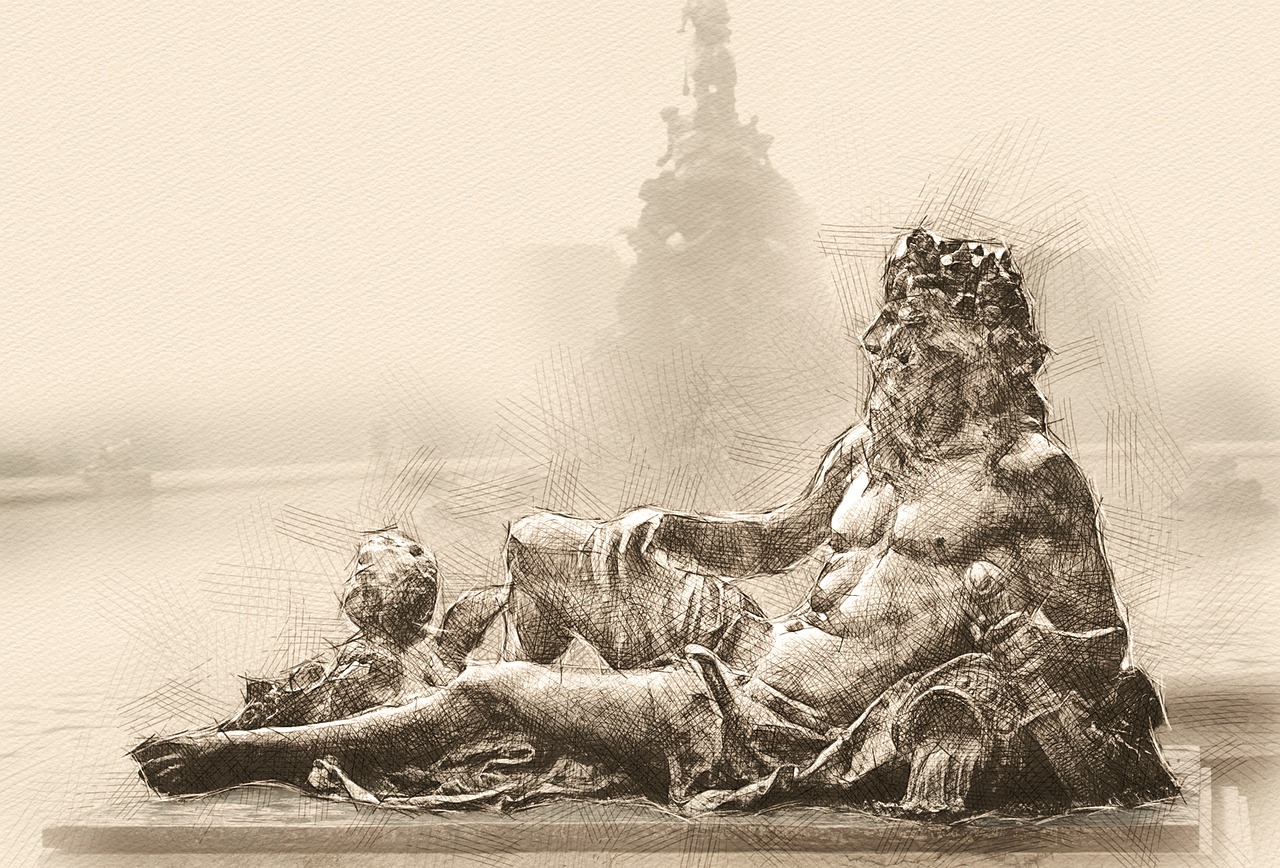 Image - bronze sculpture neptune fountain