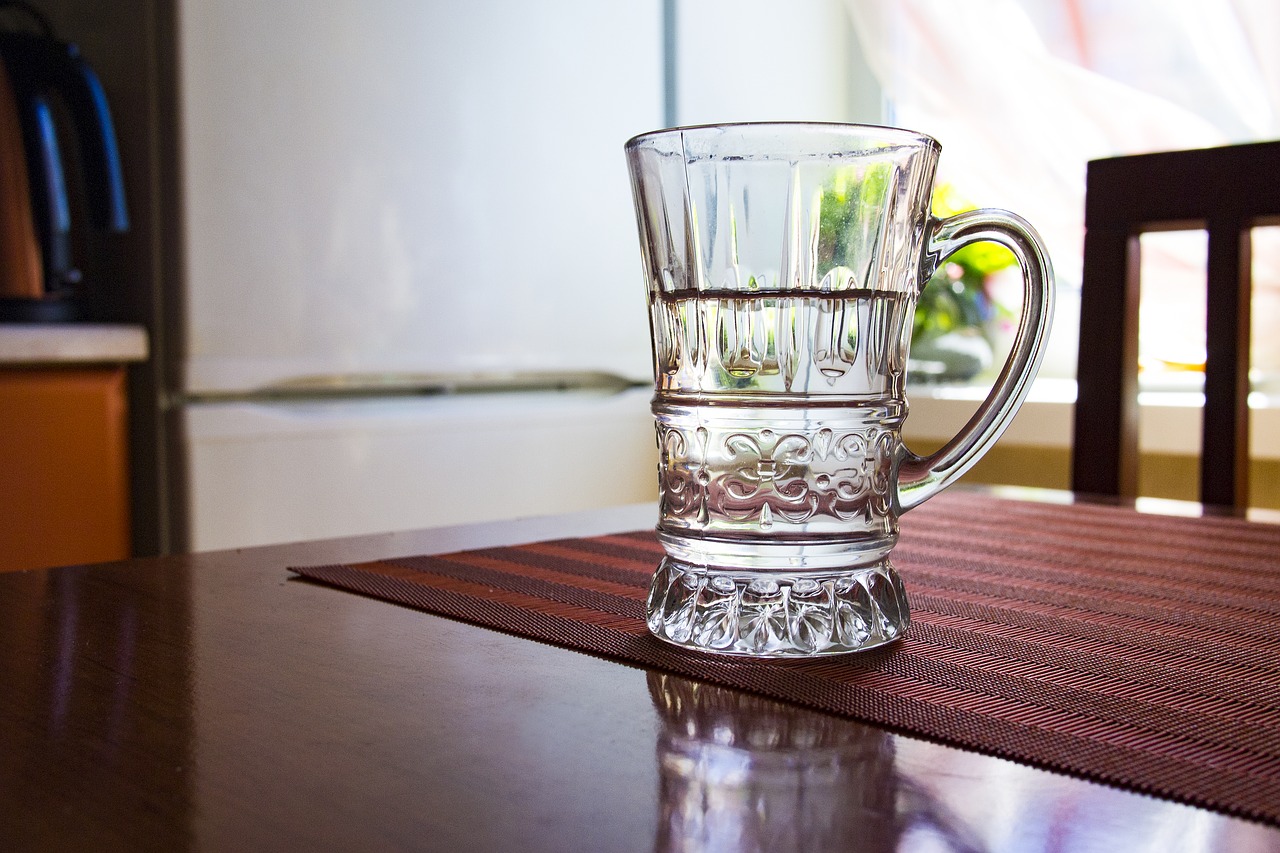 Image - mug cup water glass table kitchen