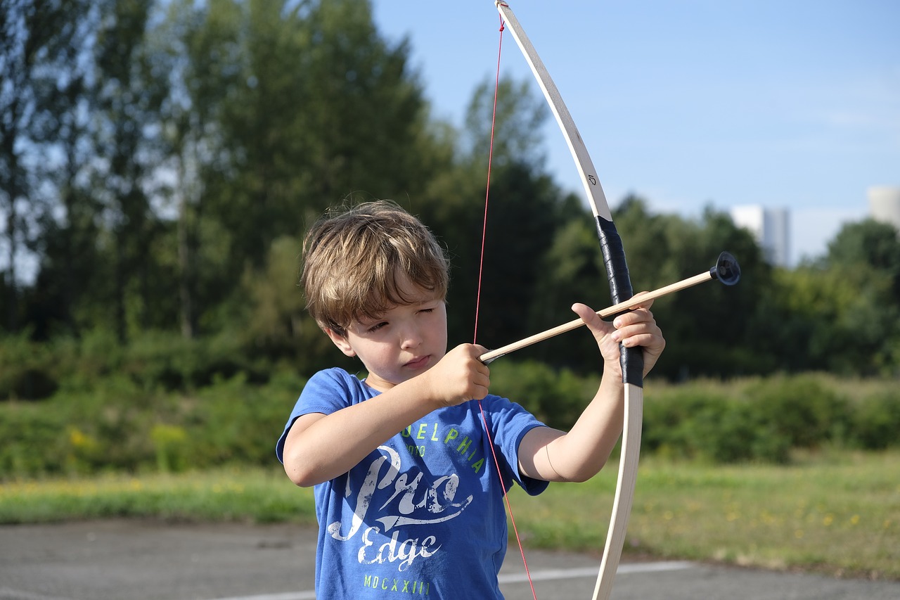 Image - child boy arch archery shoot