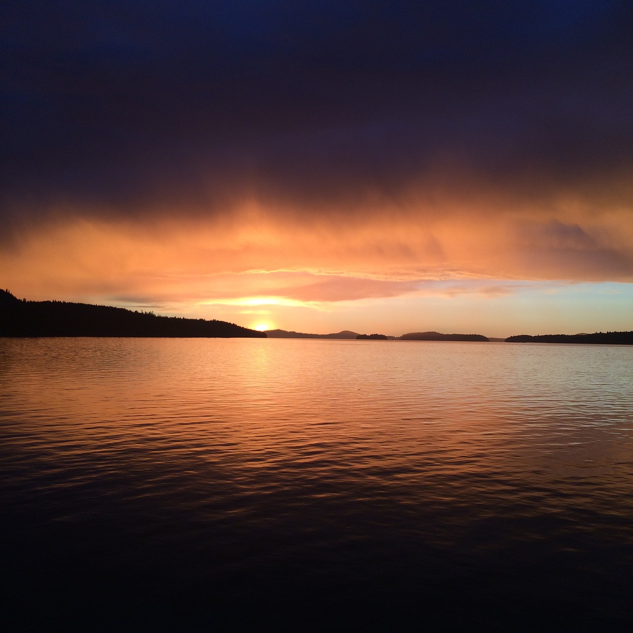 Image - sunset saltspring island canada bc