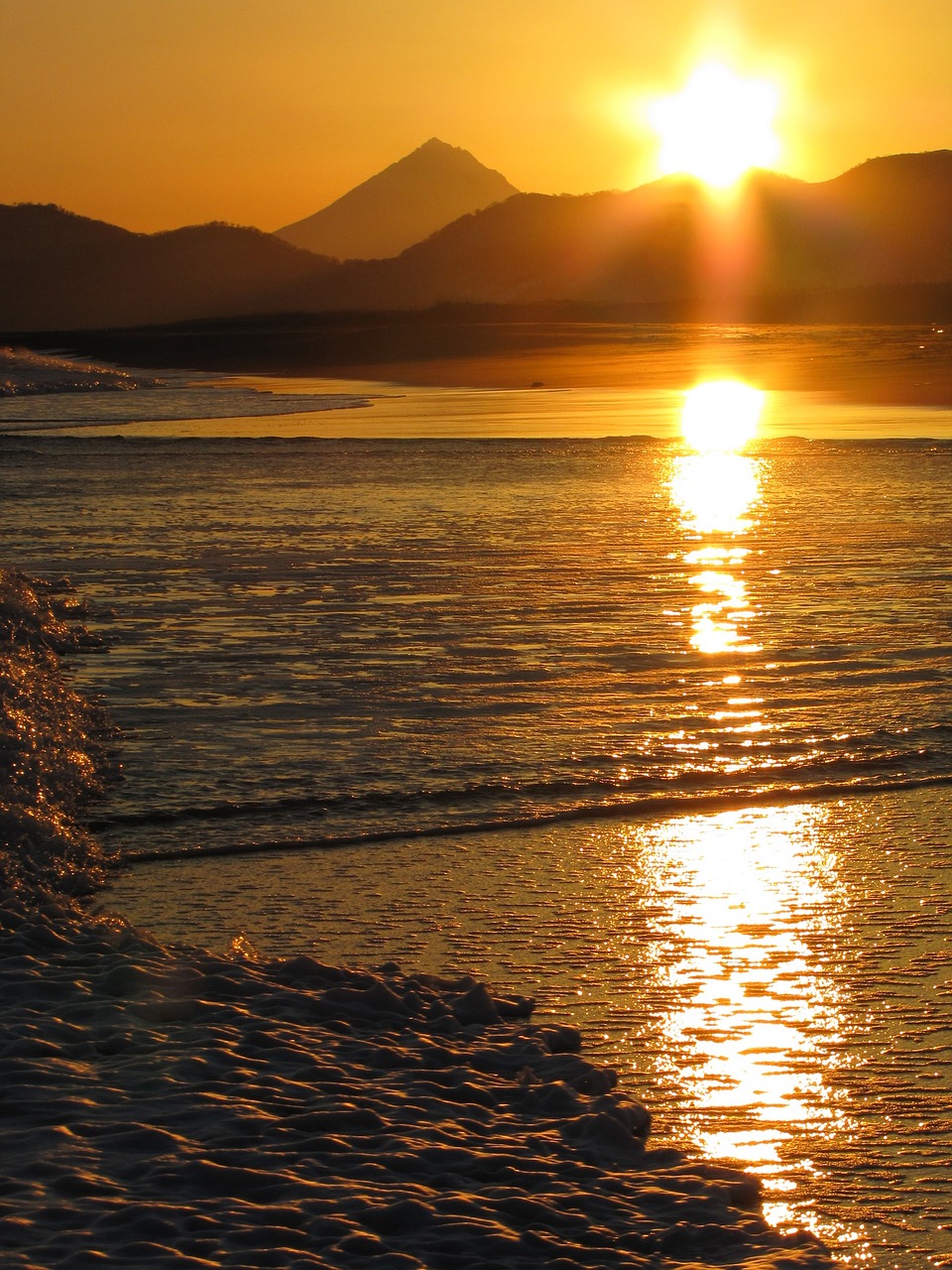 Image - ocean volcano mountains wave