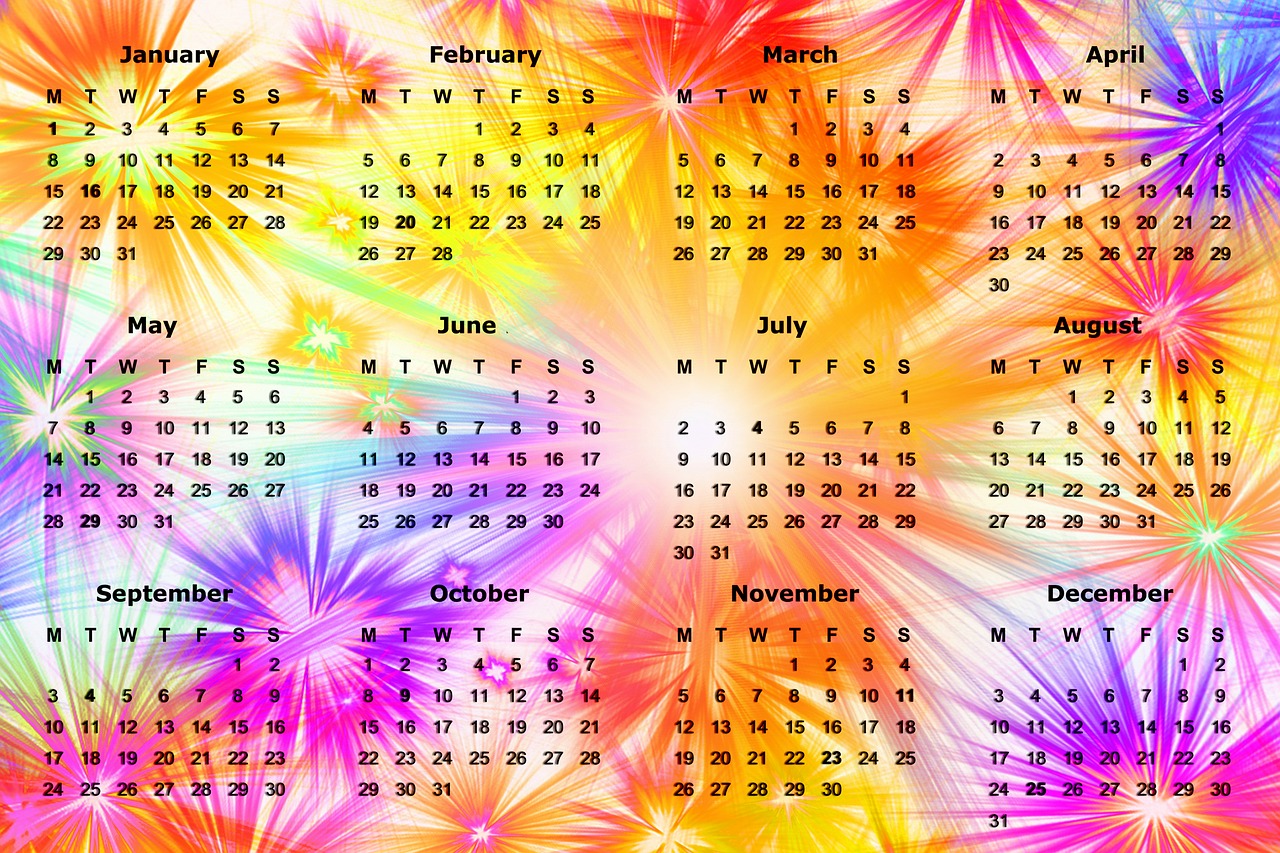 Image - calendar new year s day