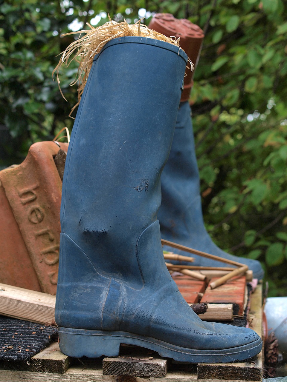 Image - wellies boot garden ornament