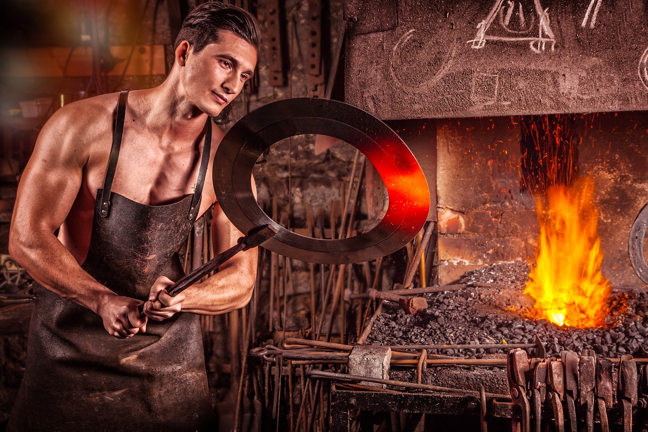Image - blacksmith fire iron coal glow