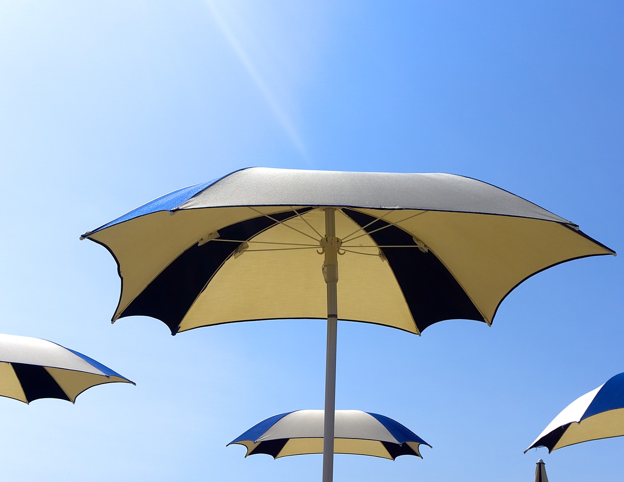 Image - parasol parasols sun blue sky blue