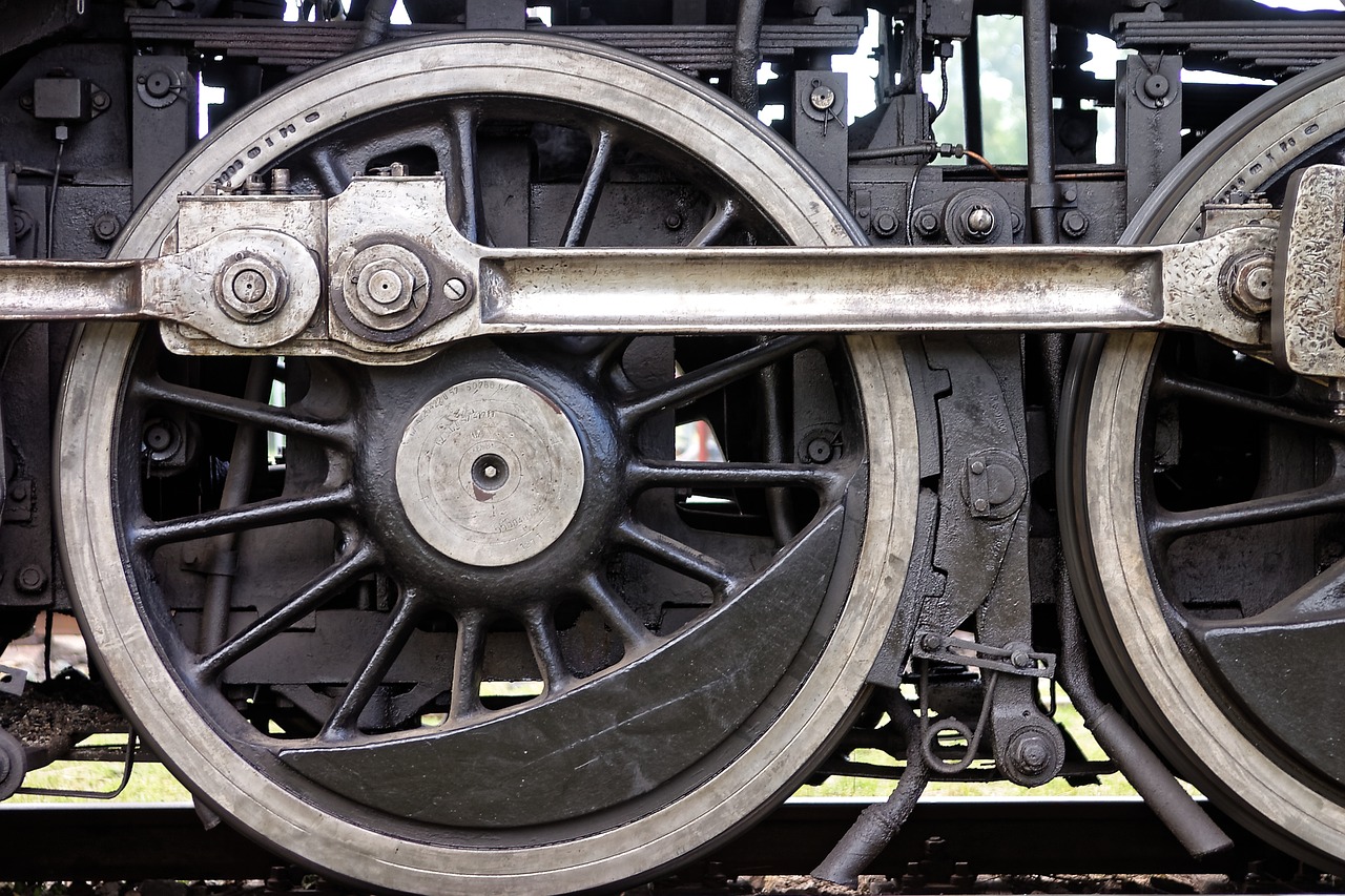 Image - steam locomotive wheel train iron