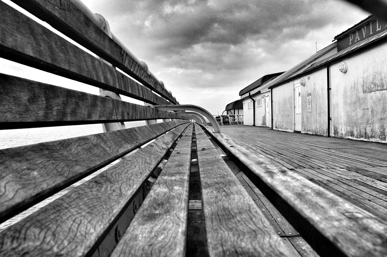 Image - pier bank sit rest decay old