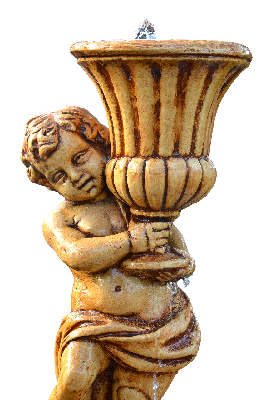 Image - fountain angel water statue figure