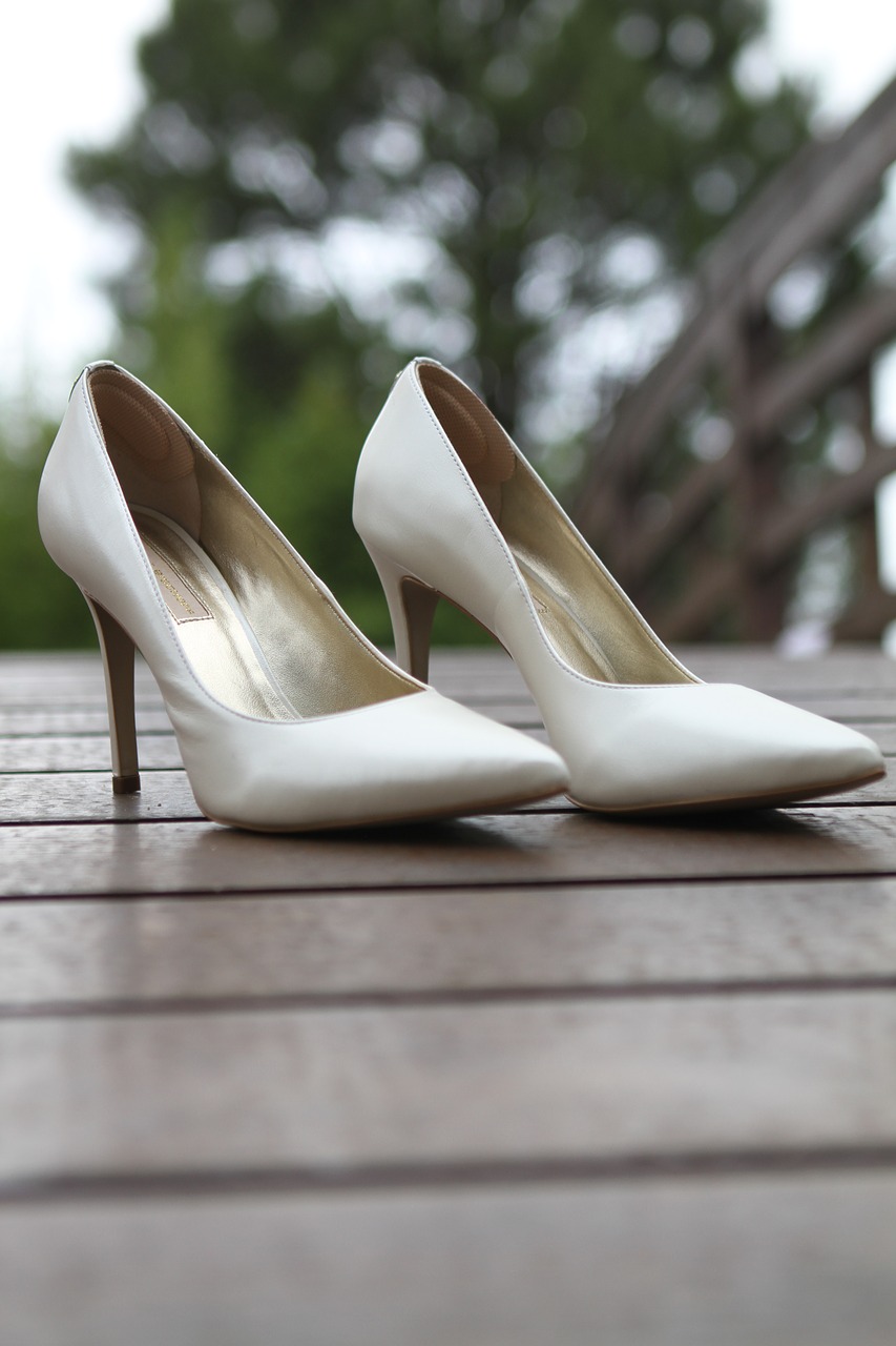 Image - shoes wedding bride white bridal