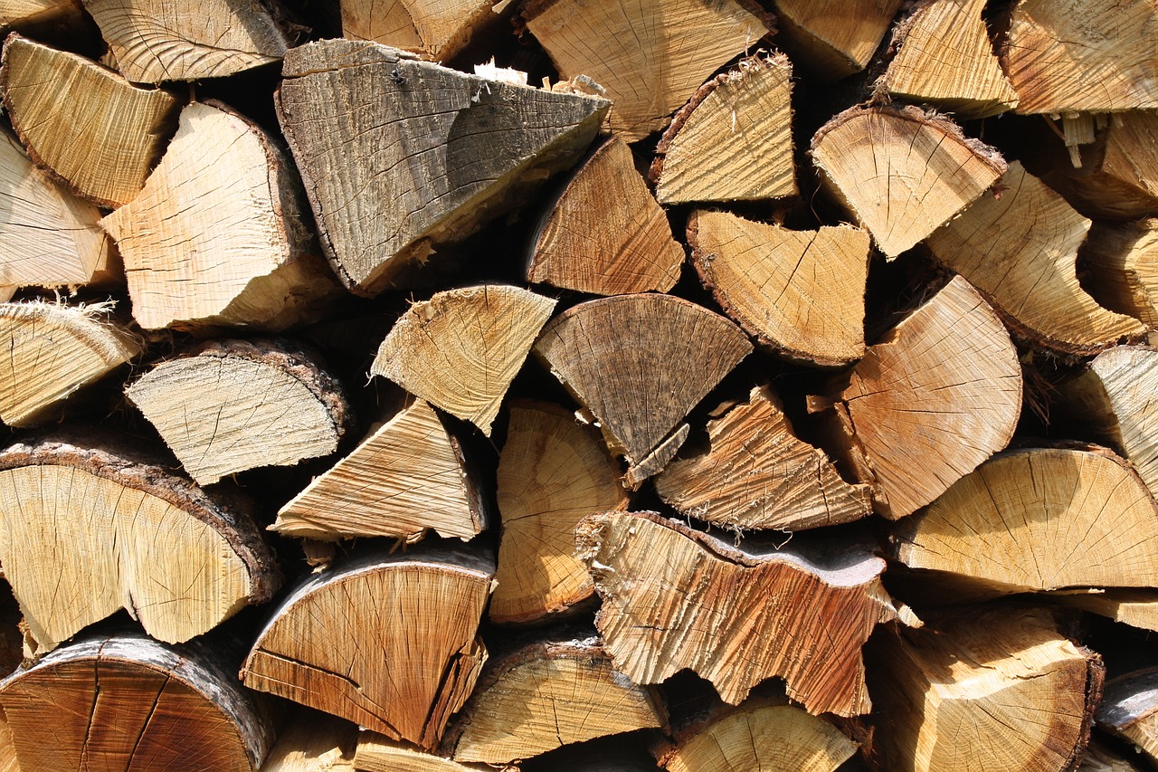 Image - wood brown logs heating