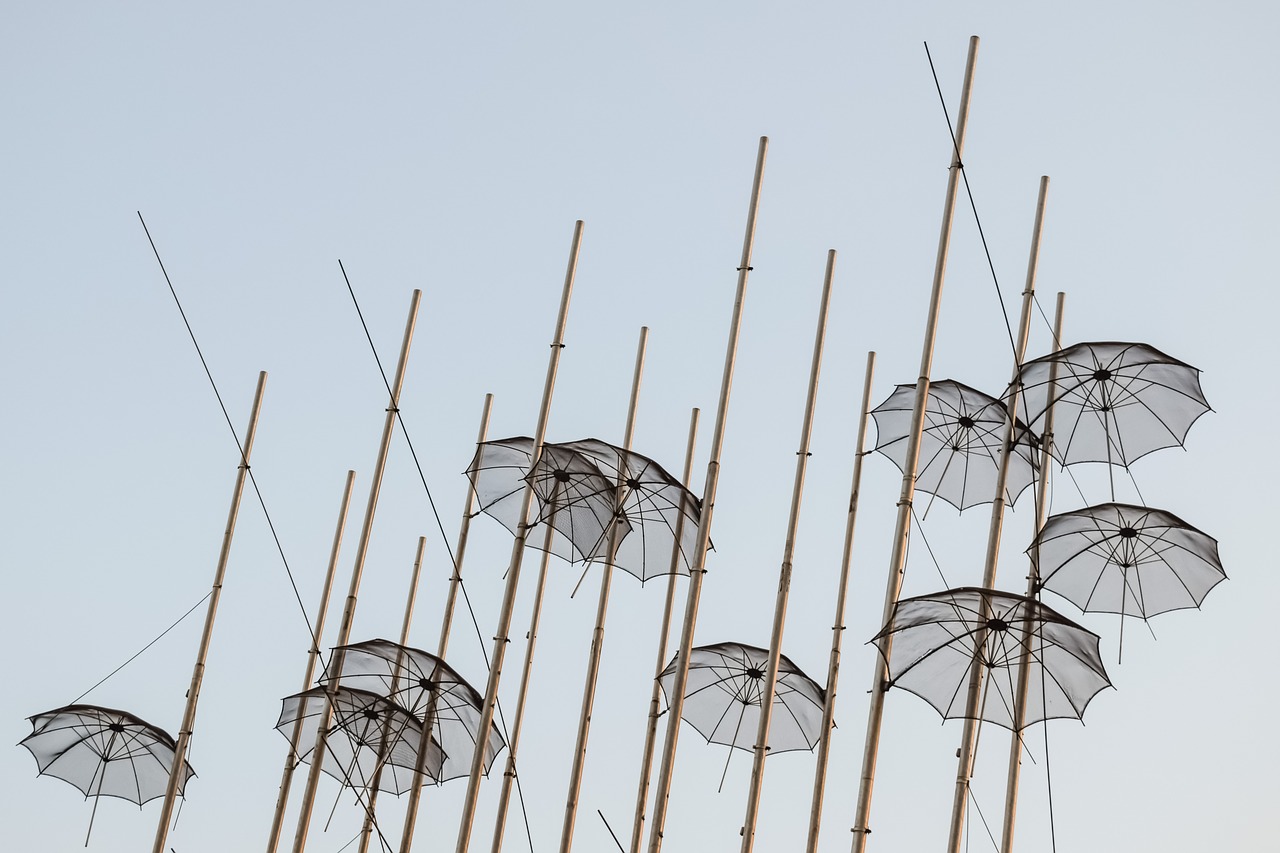 Image - umbrellas art sculpture