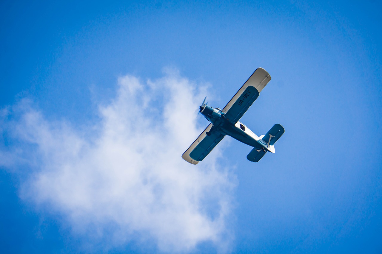 Image - plane sky aviaterminal blue