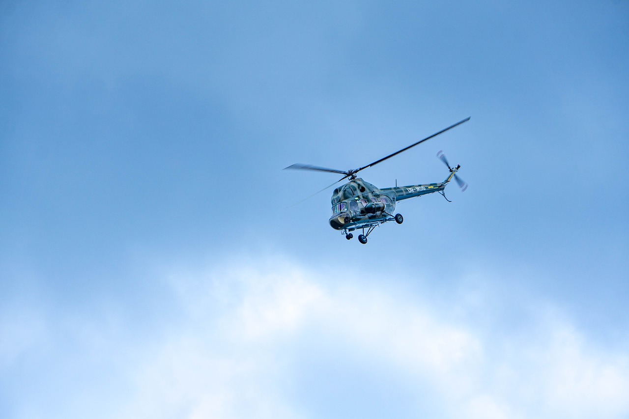 Image - helicopter sky aviaterminal blue