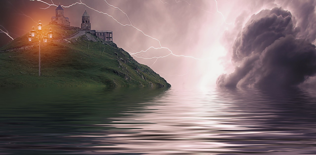 Image - castle mountain abbey sea lantern