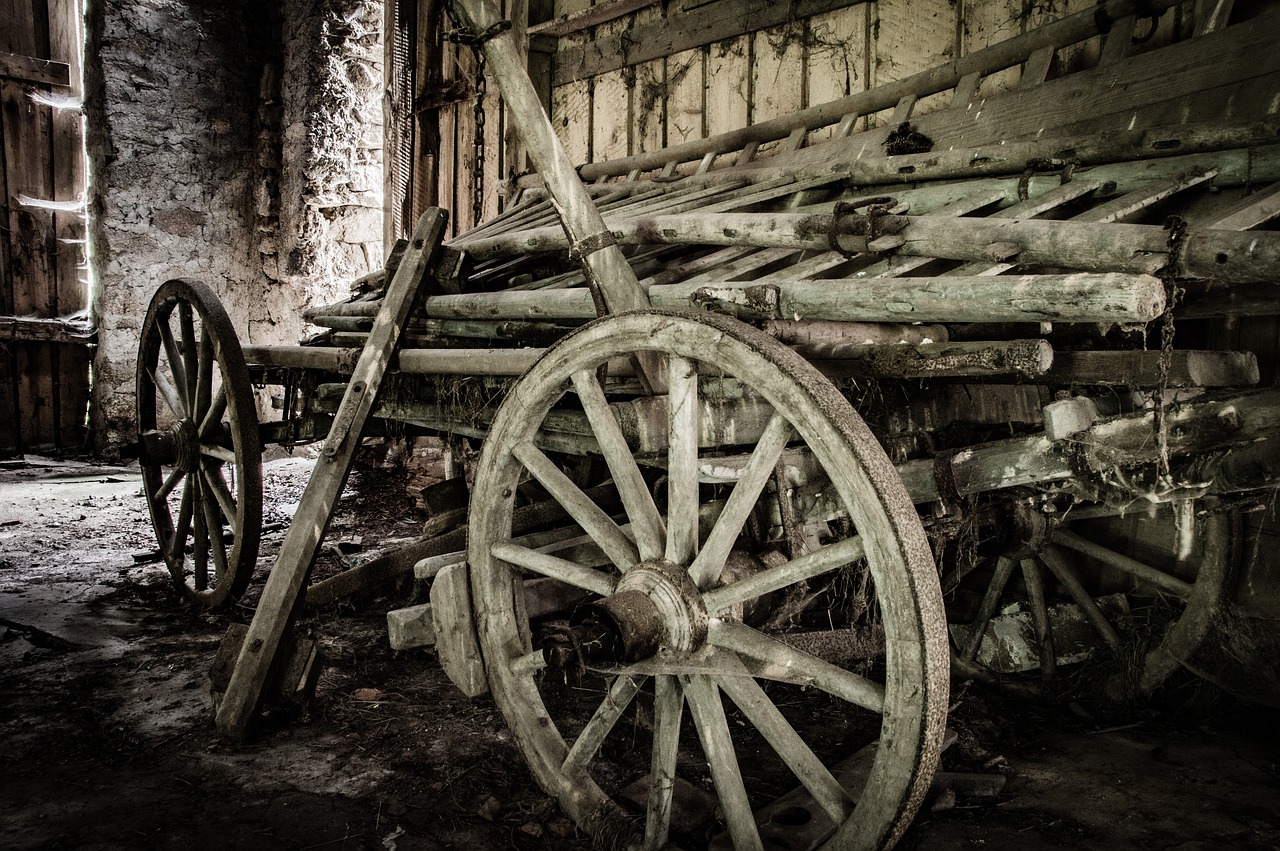 Image - old cart farm horse drawn carriage