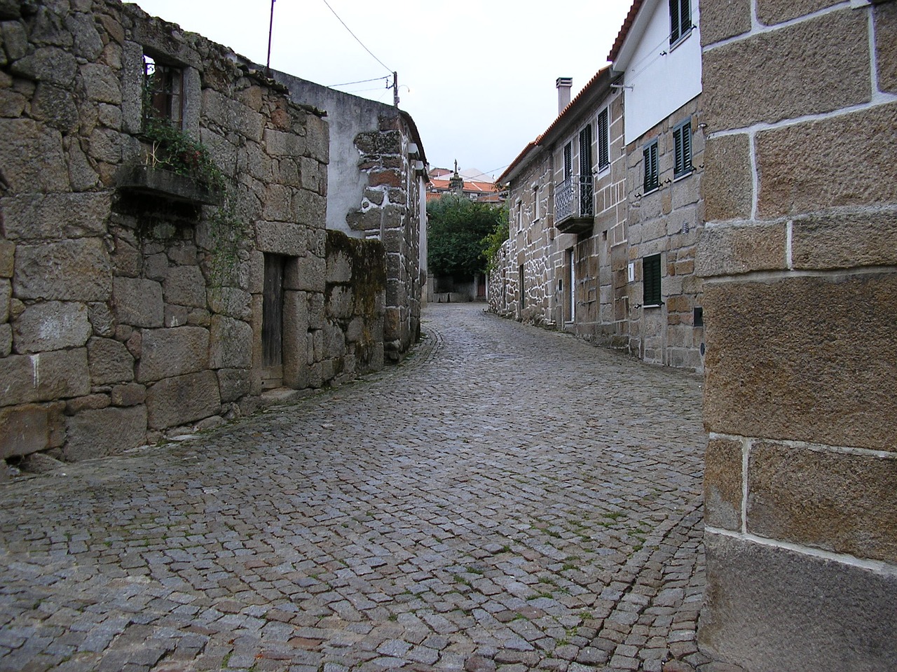 Image - rural village houses stone street