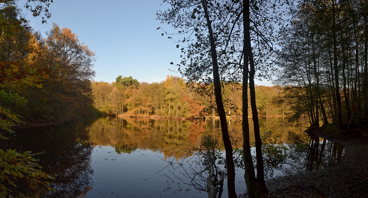 Image - hubertus lake berlin autumn lake