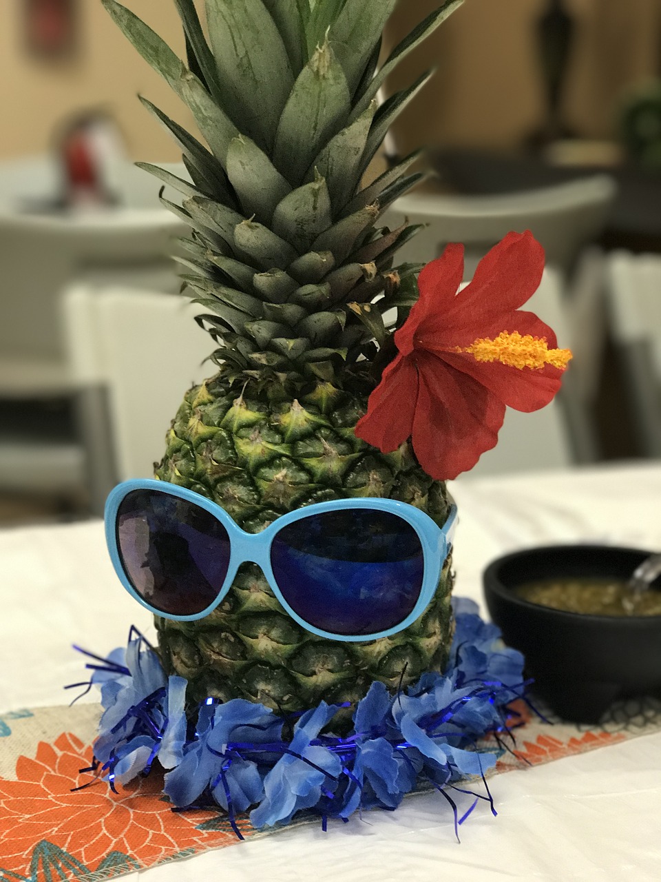 Image - funny pineapple sunglasses food