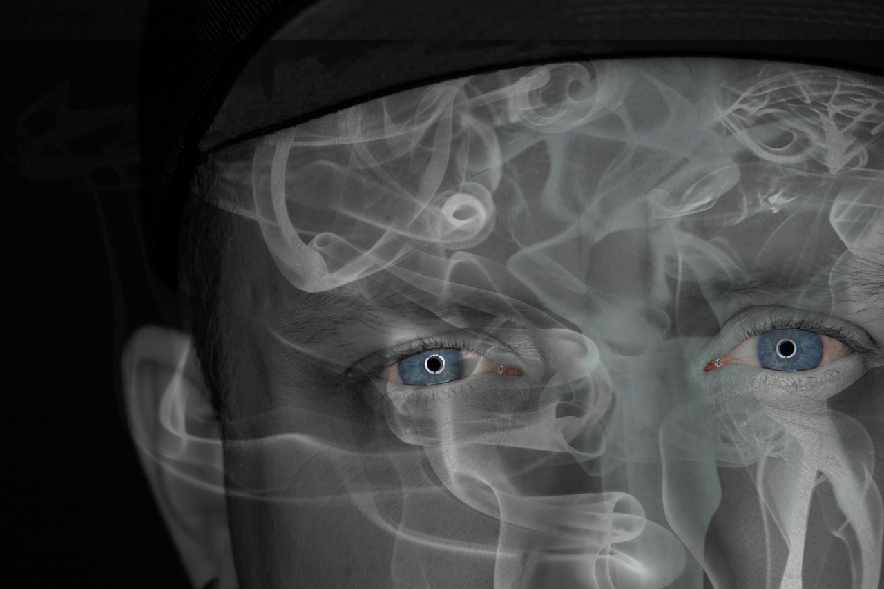 Image - eyes smoke man fantasy mood face