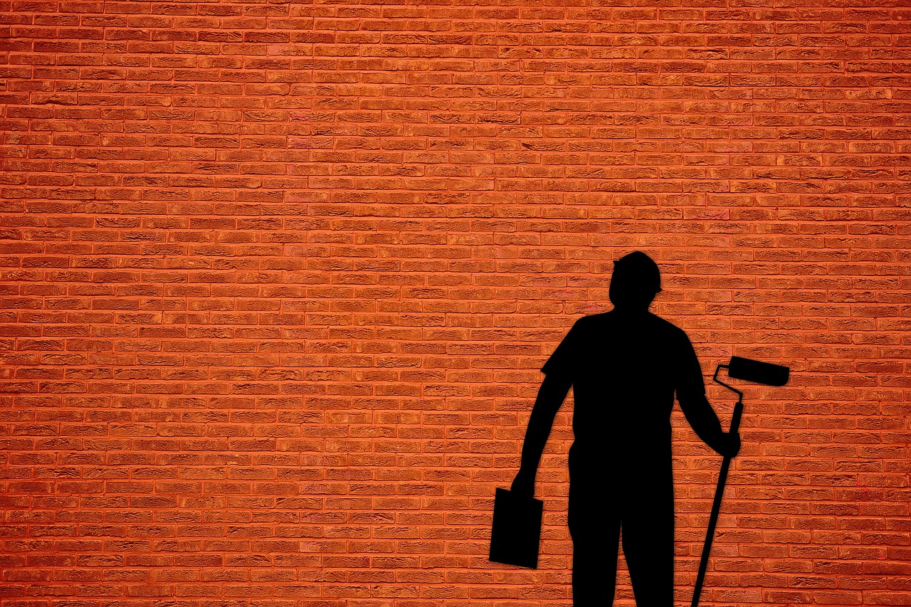 Image - man house painter painting wall
