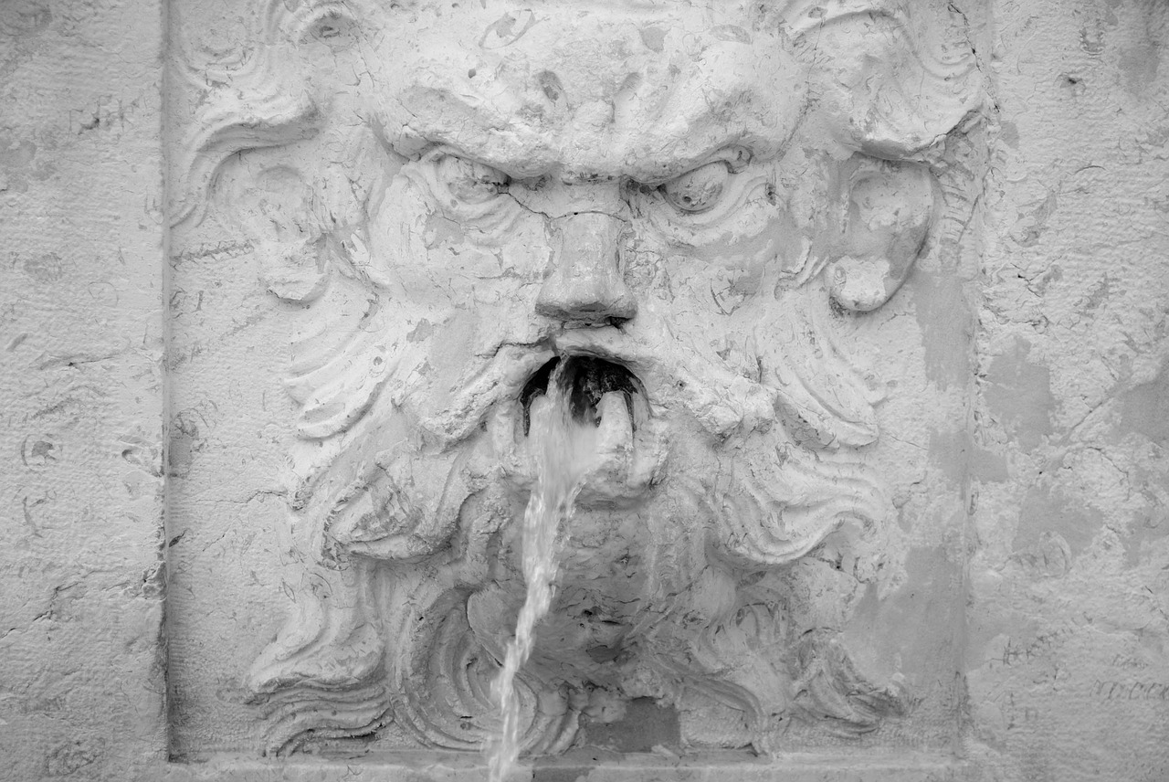 Image - fountain water stone flow clear
