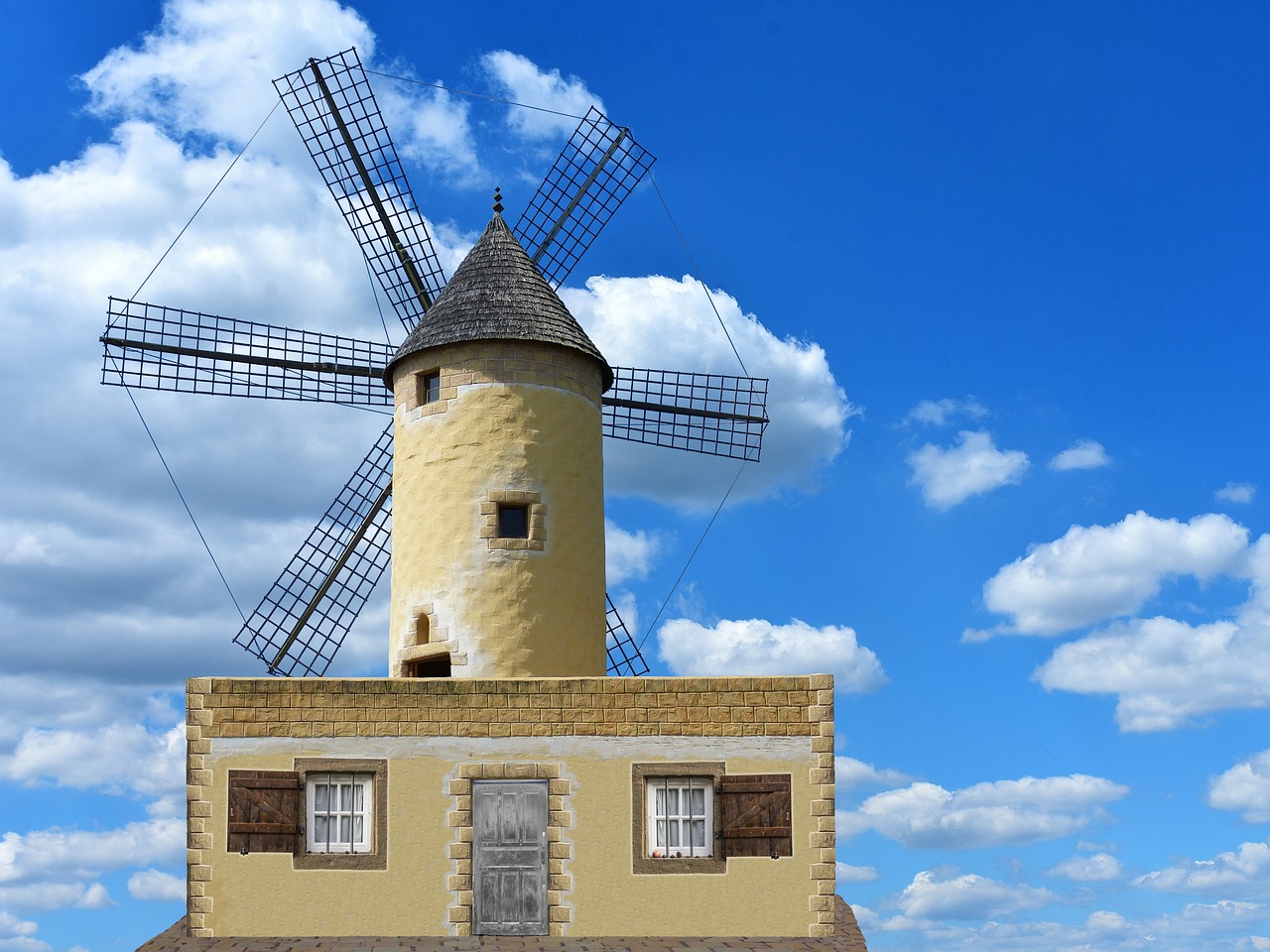 Image - windmill mill sky dutch windmill