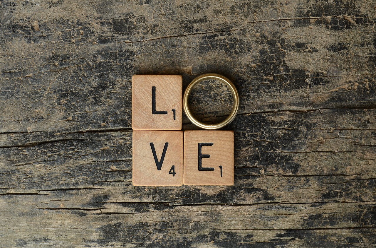 Image - love scrabble wooden letter