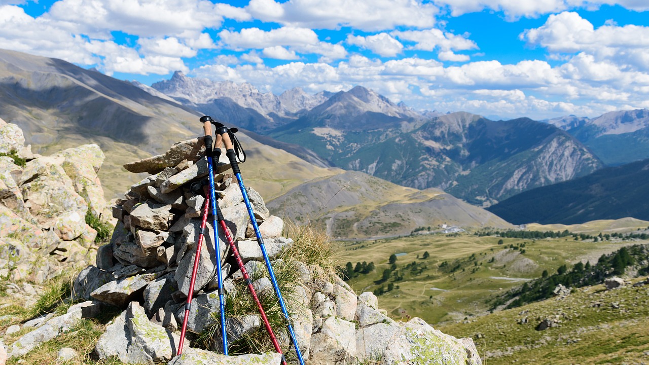 Image - mountain hiking ride hiking poles