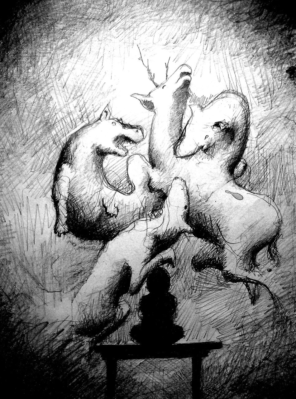 Image - deer hunting dogs child perception