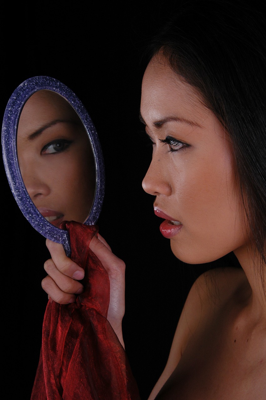 Image - young woman beauty mirror